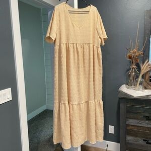 SHEIN Cream Maxi Dress